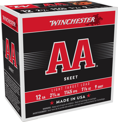 Winchester AA129   12 Gauge  1-1/8oz 9 Shot 1145 FPS. 020892004856