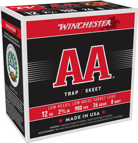 Winchester AA12FL8   12 Gauge  7/8oz 8 Shot 980 FPS. 020892011267