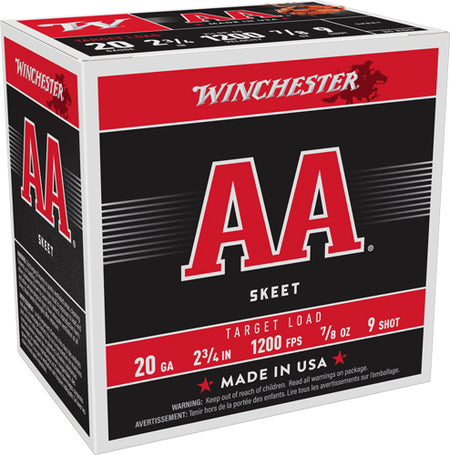Winchester AA209   20 Gauge  7/8oz 9 Shot 1200 FPS. 020892004870