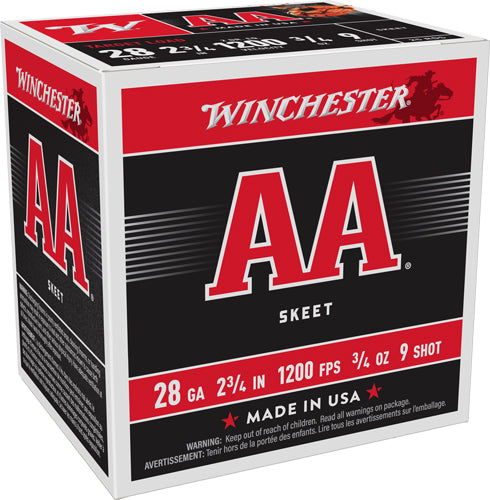 Winchester AA289   28 Gauge  3/4oz 9 Shot 1200 FPS. 020892004887