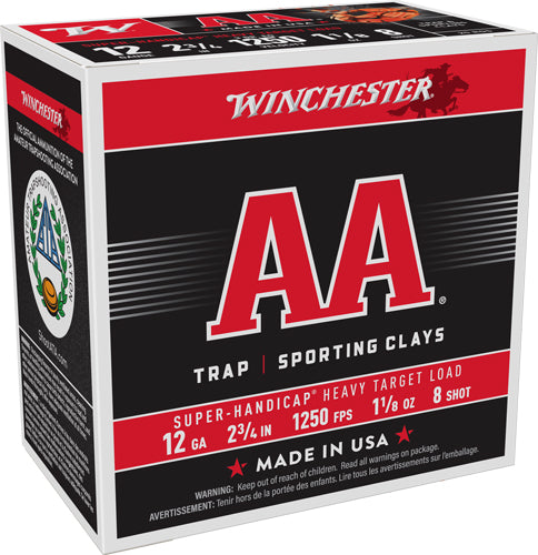 Winchester AAHA128   12 Gauge 2.75" 1-1/8oz 8 Shot 1250 FPS. 020892014107