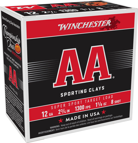Winchester AASC128   12 Gauge  1-1/8oz 8 Shot 1300 FPS. 020892014022