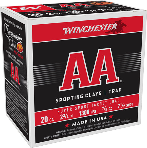 Winchester AASC207   20 Gauge  7/8oz 7.5 Shot 1300 FPS. 020892014893