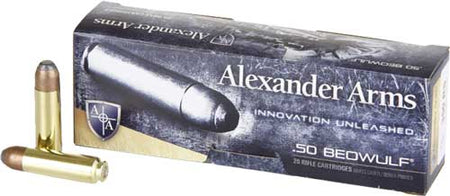 Alexander Arms FP Flat Point 400 Grain .50 Beowulf 1820 fps 819511020113
