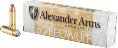 Alexander Arms FP Flat Point 400 Grain .50 Beowulf 1820 fps 819511020113
