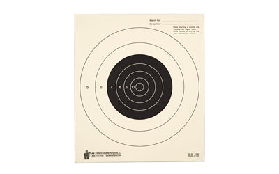 Action Target 25 Yard Slow Fire Pistol Bull's-Eye Tagboard Target, 10.5"x12", 100 Count