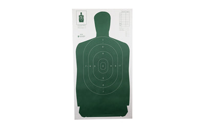 Action Target B-27S Full-Size Green Silhouette Paper Shooting Target, 24"x45", 100 Count