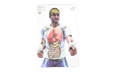 Action Target Bag of Bones Paper Threat Target, Multi Color, 23" x 35", Box of 100
