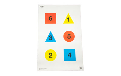 Action Target Discretionary Command Paper Training Target V2-C, Multi Color, 23" x 35", Box of 100