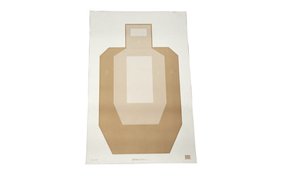 Action Target 100-Pack IPSC Paper Target, Brown, Visible Scoring Zones, 23" x 35" IPSC-P SHBR-100