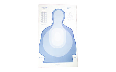 Action Target 100-Pack Treasury Transitional Training Target II, Blue/White, 24.5" x 40" LTR-II BLUE-100