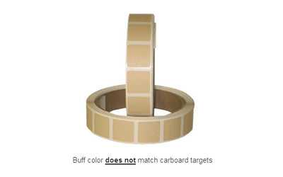 Action Target 7/8" Square Buff Bullet Hole Repair Target Pasters, 1000 Count Roll