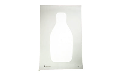 Action Target 100-Pack FBI/DEA Q Paper Target, Bright White, 22.5" x 34.5" Q-WH-100