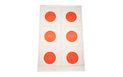 Action Target Military Six Bull's-Eye Paper Training Shooting Target, 23"x35", 100 Count