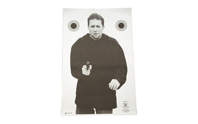 Action Target Trident Concepts Tactical Target Version 6, Black and White, 23" x 35", Box of 100