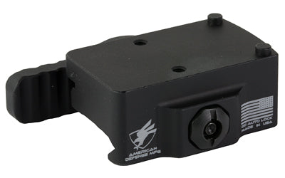 American Defense AD-RMR-LW-L-STD QD Left Hand Lever Mount for Trijicon RMR/SRO, Low Height, Black