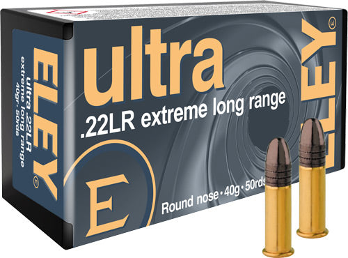 Eley .22 Long Rifle Ultra Extreme Long Range 40 grain Round Nose ammunition