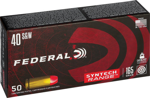 American Eagle Syntech Range LEAD-FREE Total Syntech Jacket Flat Nose 165 Grain .40 S&W 1060 fps 604544617412