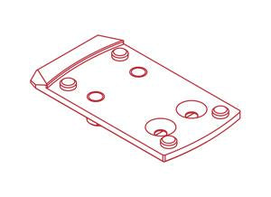 ZRO Delta MODULUS Optic Adapter Plate for Shield Pattern