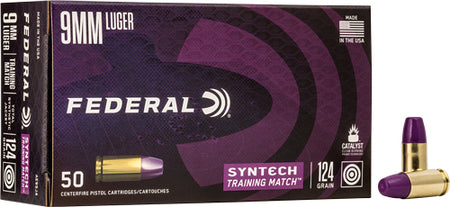 American Eagle Syntech LEAD-FREE Training Match Total Syntech Jacket Flat Nose 147 Grain 9mm Luger/Parabellum 1000 fps 604544642957