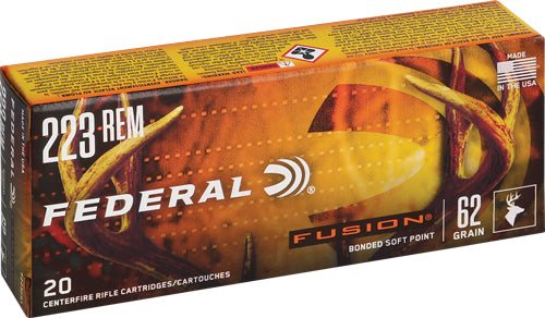 Federal .223 Remington Fusion 62 grain Bonded Soft Point ammunition