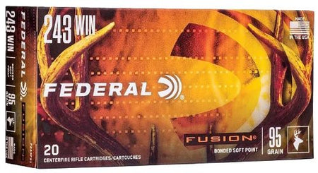 FEDERAL FUSION 243 WIN 95GR TIPPED FUSION 20RD 10BX/CS