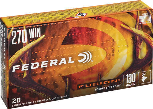 Federal Boat Tail Fusion Soft Point 130 Grain .270 Winchester 3050 fps 029465097868