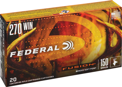 Federal Boat Tail Fusion Soft Point 150 Grain .270 Winchester 2850 fps 029465097875