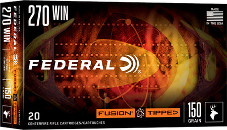 Federal .270 Winchester Fusion Tipped 150 grain Polymer Tip ammunition