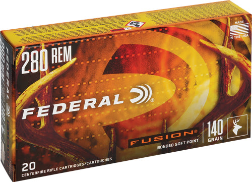 Federal .280 Remington Fusion 140 grain Bonded Soft Point ammunition