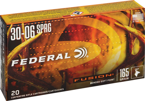 Federal Boat Tail Fusion Soft Point 165 Grain .30-06 Springfield 2790 fps 029465097981
