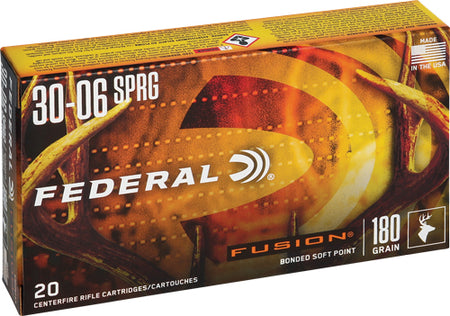 Federal Boat Tail Fusion Soft Point 180 Grain .30-06 Springfield 2700 fps 029465097998