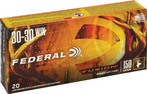 Federal Fusion Flat Nose Fusion Soft Point 150 Grain .30-30 Winchester 2390 fps 029465097929