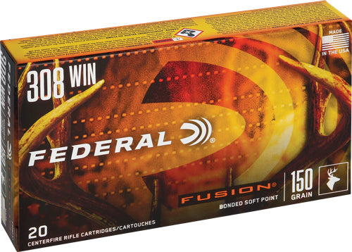 Federal Boat Tail Fusion Soft Point 150 Grain .308 Win / 7.62x51mm 2820 fps 029465097943