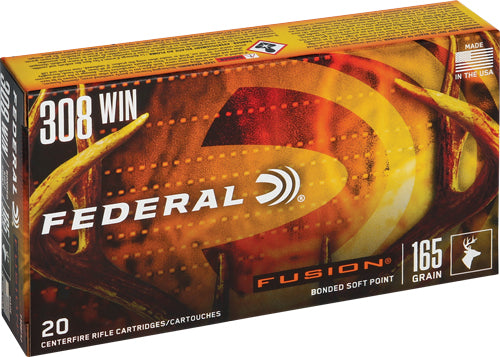 Federal Boat Tail Fusion Soft Point 165 Grain .308 Win / 7.62x51mm 2700 fps 029465097950