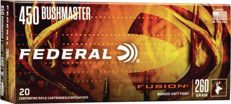 Federal Fusion Fusion Soft Point 260 Grain .450 Bushmaster 2200 fps 604544647013