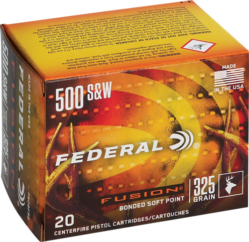 Federal Fusion Fusion Soft Point 325 Grain .500 S&W Mag 1450 fps 029465061630