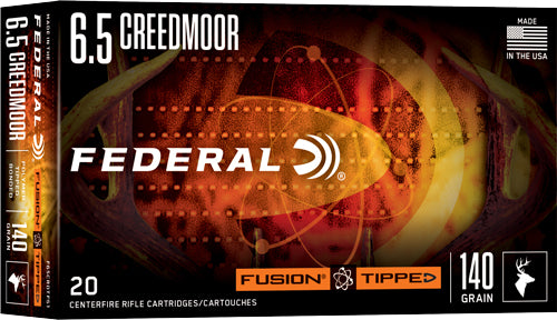 Federal 6.5mm Creedmoor Fusion Tipped 140 grain Polymer Tip ammunition