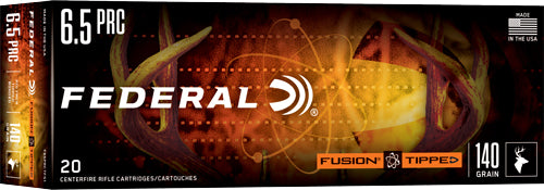 Federal 6.5 PRC Fusion Tipped 140 grain Polymer Tip ammunition