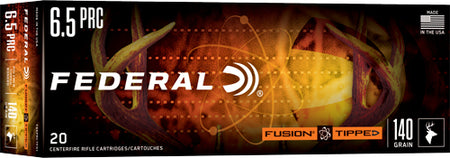 Federal 6.5 PRC Fusion Tipped 140 grain Polymer Tip ammunition