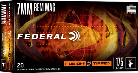 Federal 7mm Remington Mag Fusion Tipped 175 grain Polymer Tip ammunition