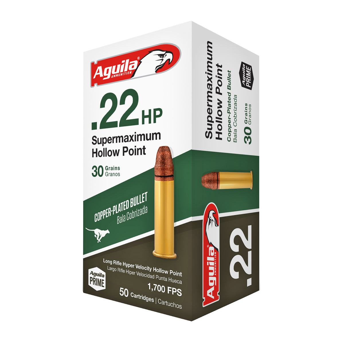 Aguila .22 Long Rifle Supermaximum 30 grain Lead Hollow Point ammunition