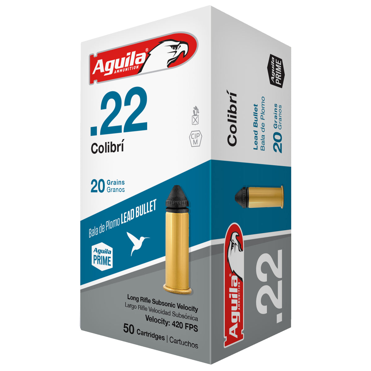 Aguila .22 Long Rifle Colibri 20 grain Lead Round Nose ammunition