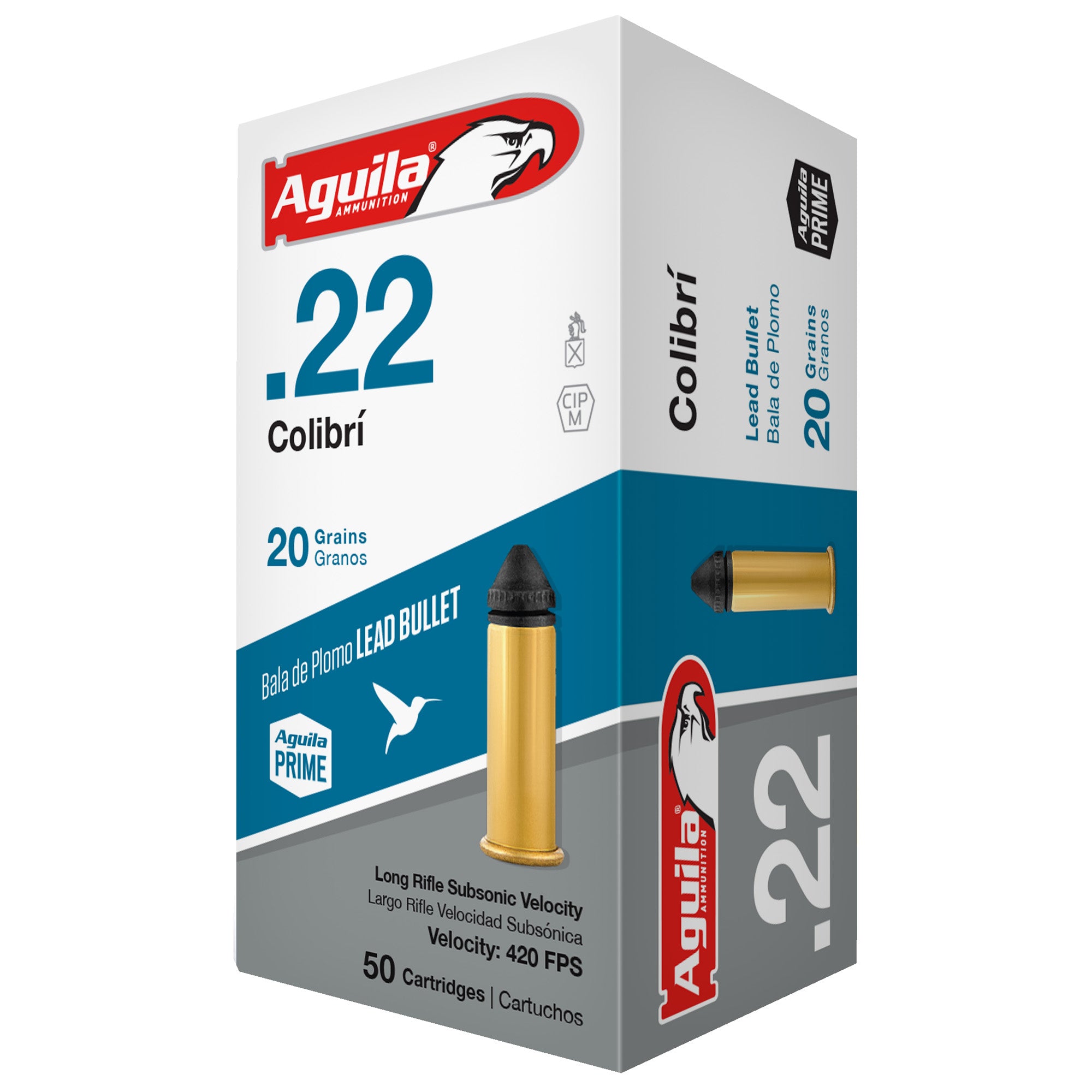 Aguila .22 Long Rifle Colibri 20 grain Lead Round Nose ammunition