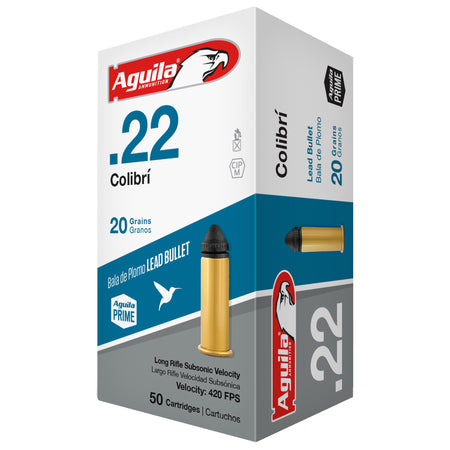 Aguila .22 Long Rifle Colibri 20 grain Lead Round Nose ammunition