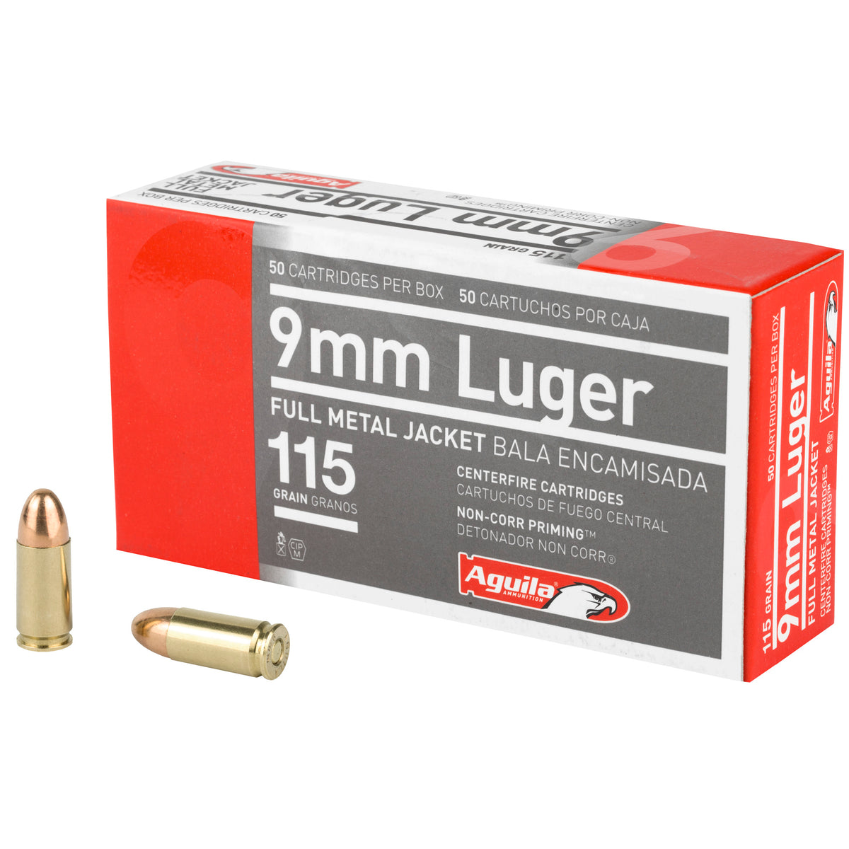 Aguila 9mm Luger 115Gr Full Metal Jacket(FMJ)