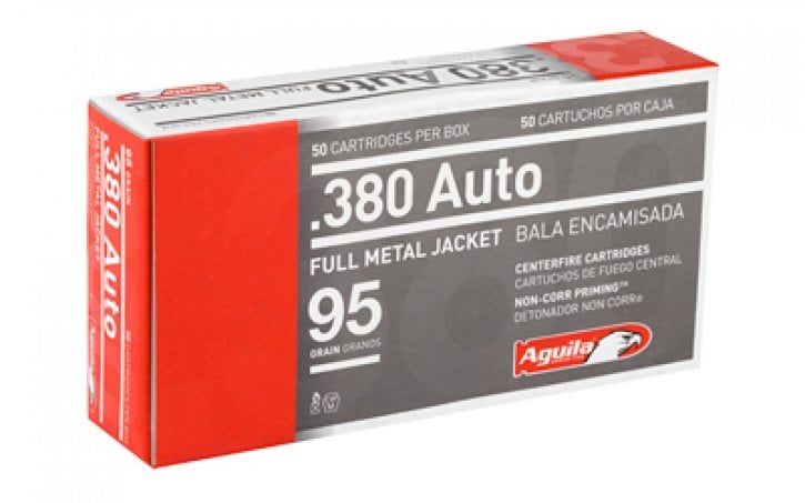 Aguila .380 ACP/Auto Target & Range 95 grain Full Metal Jacket ammunition
