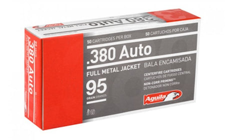 Aguila .380 ACP/Auto Target & Range 95 grain Full Metal Jacket ammunition