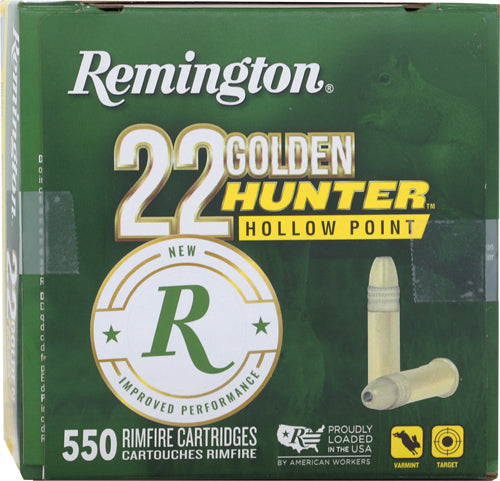 Remington .22 Long Rifle Golden Hunter 40 grain Plated Hollow Point ammunition