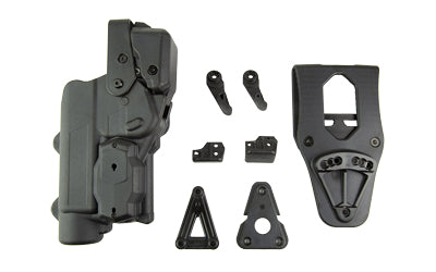 Rapid Force RH Level 3 Duty Holster, GLOCK 19 Large Light, Axon Compatible, Black